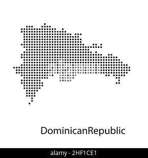 Carte de la République dominicaine illustration vectorielle Illustration de Vecteur