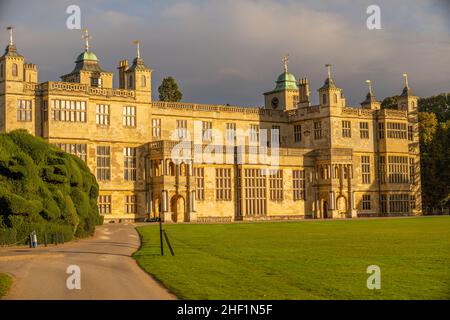 Audley End House Saffron Waldon au coucher du soleil Banque D'Images