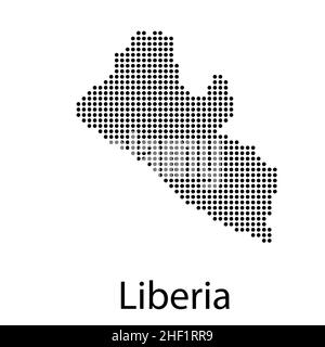 Carte vectorielle haute précision - Libéria Illustration de Vecteur