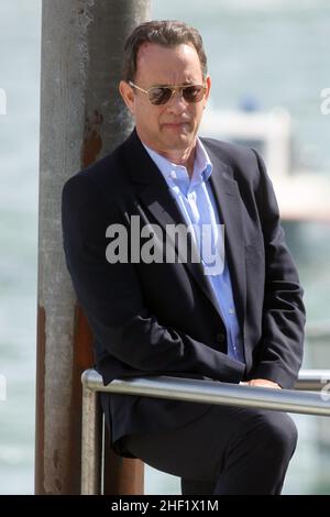 Tom Hanks pendant le tournage de 'Inferno' de Ron Howard à Venise, Italie 28 avril 2015 Banque D'Images