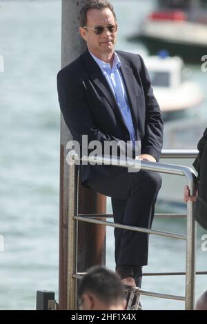 Tom Hanks pendant le tournage de 'Inferno' de Ron Howard à Venise, Italie 28 avril 2015 Banque D'Images