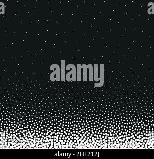 Cercle, dégradé radial abstrait, points noirs fins, cercle avec points, motif de gravure de la trame noire, Illustration de Vecteur