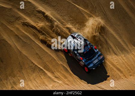 224 Ekstrom Mattias (swe), Bergvist Emil (swe), Team Audi Sport, Audi RS Q e-tron, Auto FIA T1/T2, action pendant la phase 11 du Dakar Rally 2022 autour de Bicha, le 13th 2022 janvier à Bicha, Arabie Saoudite - photo DPPI Banque D'Images