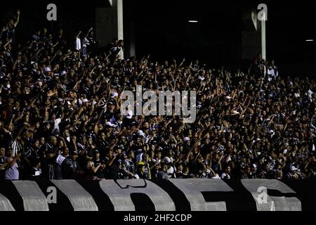 Sao José dos Campos, Brésil.12th janvier 2022.Sao Jose dos Campos, Brésil, 12 janvier 2021 fans de Corinthiens pendant le match de football junior Copa Sao Paulo de Futebol entre Corinthiens et Ituano à l'Estadio Martins Pereira à Sao Jose dos Campos.Ricardo Moreira/SPP crédit: SPP Sport presse photo./Alamy Live News Banque D'Images