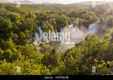 Cascades Kravica en Bosnie et Herzégovine Banque D'Images