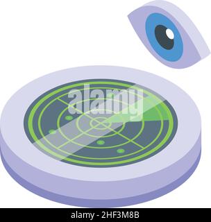 Icône radar de gestion des performances vecteur isométrique.Finance d'entreprise.Rapport de bureau Illustration de Vecteur