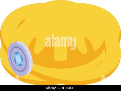 Inde icône turban vecteur isométrique.Homme arabe.Musulman indien Illustration de Vecteur