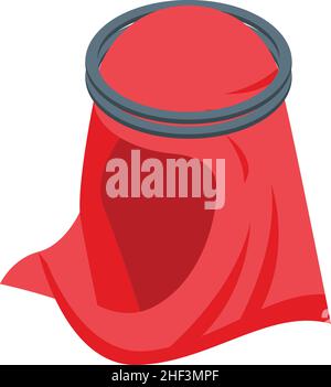 Vecteur isométrique d'icône de turban de culture.Chapeau arabe.Tissu masculin Illustration de Vecteur