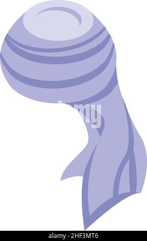 Femme blanche icône turban vecteur isométrique.Chapeau arabe.Adresse arabe Illustration de Vecteur