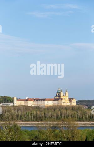 Couvent pittoresque au bord du Danube Melk Basse-autriche Banque D'Images