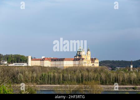 Couvent pittoresque au bord du Danube Melk Basse-autriche Banque D'Images