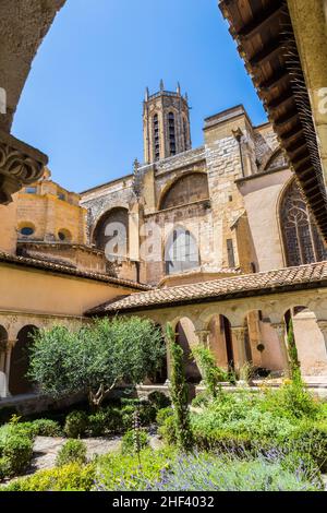 Cloître de la cathédrale à Aix-en-Provence, dans le sud de la France Banque D'Images