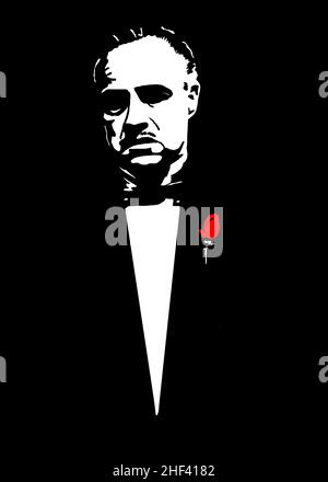 İconic affiche du film le parrain Banque D'Images