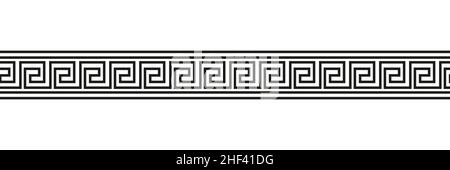 Motifs de méandre sans couture.Méandros grecs, fret ou clé.Ornement noir pour les bordures de style Acient Grèce.Illustration vectorielle Illustration de Vecteur