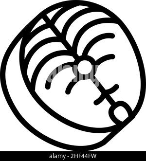 Icône de la ligne de tranches de thon dans un style tendance.Contour de l'icône de vecteur de tranche de steak de thon isolée sur fond blanc. Illustration de Vecteur