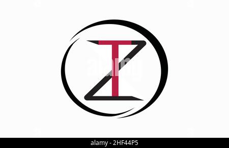 Lettres de l'alphabet initiales Monogram logo ZT, TZ, Z et T. Illustration de Vecteur