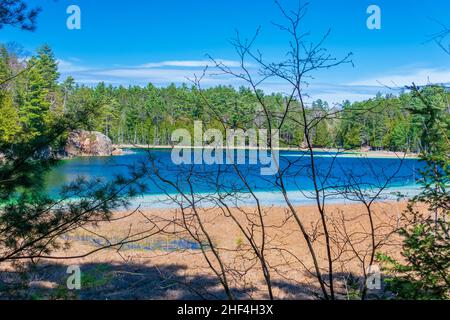 McGinnis Lake North Kawarthas Ontario Canada au printemps Banque D'Images