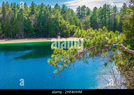 McGinnis Lake North Kawarthas Ontario Canada au printemps Banque D'Images