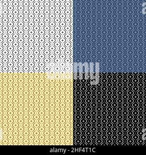 Ensemble de motifs géométriques ORIENTAUX SANS COUTURE avec des diamants et des points.Ornates pour la décoration et l'impression sur tissu.Elément de conception.Vecteur Illustration de Vecteur