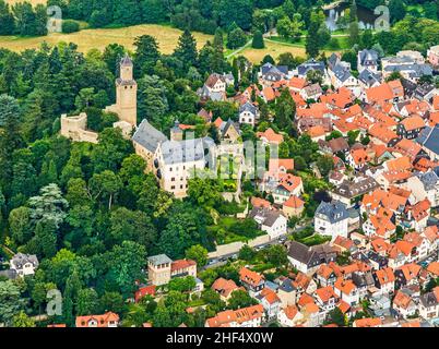 Vue sur Kronberg avec château Banque D'Images