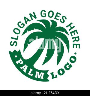Modèle de conception du logo Palm Trees.Vecteur et illustration. Illustration de Vecteur