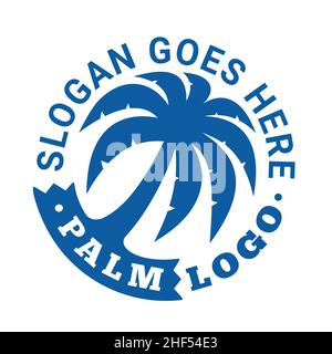Modèle de conception du logo Palm Trees.Vecteur et illustration. Illustration de Vecteur