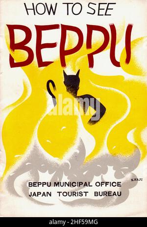 Comment voir l'affiche de voyage de Beppu - Japan Tourist Office Banque D'Images