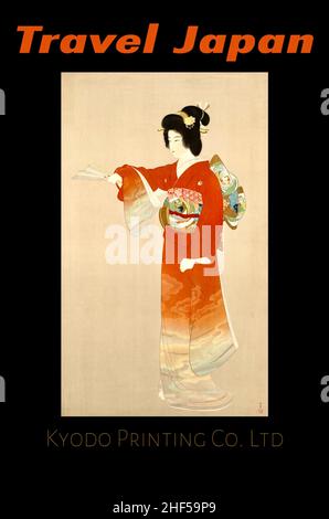 Poster de voyage au Japon Banque D'Images