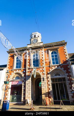 L'ancien Corn Exchange, maintenant le Centre commercial Bell, Melton Mowbray, Leicestershire, Angleterre. Banque D'Images