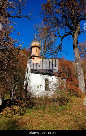 Chapelle dans les jardins du palais de Linderhof, municipalité d'Ettal, Ammertal, Alpes d'Ammergau, haute-Bavière,Bavière, Allemagne Banque D'Images