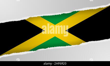 EPS10 fond patriotique vectoriel avec couleurs de drapeau jamaïcain.Un élément d'impact pour l'utilisation que vous voulez en faire. Illustration de Vecteur