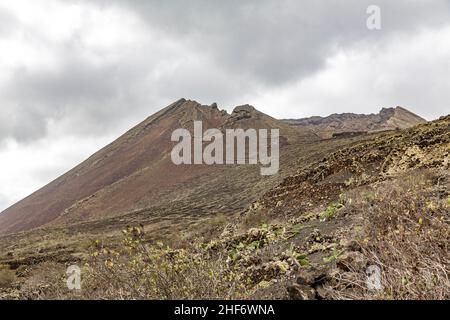 Volcan Monte Corona, 609 m, Lanzarote, Canaries,Espagne, Europe Banque D'Images