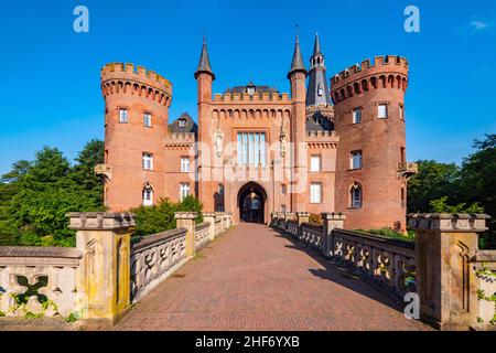 Château de Moyland près de Bedburg-Hau, Kleve, Basse-Rhin, Rhénanie-du-Nord-Westphalie, Allemagne Banque D'Images