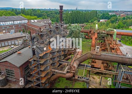 Duisburg, Parc du Paysage Duisburg-Nord, région de la Ruhr, Rhénanie-du-Nord-Westphalie, Allemagne Banque D'Images