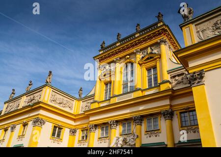 Europe, Pologne, Voivodeship Masovian, Varsovie - Palais Wilanow Banque D'Images