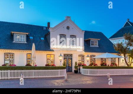 Hotel Stadt Hamburg dans Westerland, Ile de Sylt, Schleswig-Holstein, Allemagne Banque D'Images