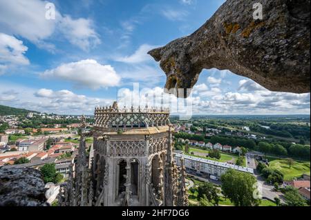 France, Lorraine, Grand est, Meurthe-et-Moselle, Toul / Tull,Vue depuis la cathédrale Saint-Etienne Banque D'Images