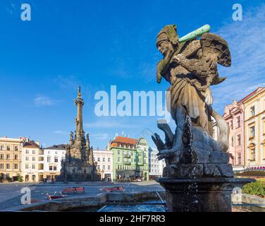 Olomouc (Olmütz), Fontaine Hercules, Horni namesti (place supérieure) à Olomoucky, région d'Olomouc, région d'Olmützer, Tchèque Banque D'Images