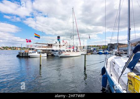 Roskilde, marina, Roskilde Fjord à Roskilde, ZELANDE, Sealand, Sjaelland, Danemark Banque D'Images