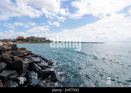 Varberg, Forteresse de Varberg, zone maritime Kattegat à Hallands län, Suède Banque D'Images