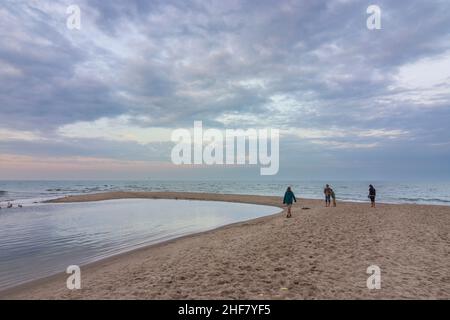 Frederikshavn, point le plus au nord du Danemark, est appelé Grenen (la branche) à Skagen, Jylland, Jutland, Danemark Banque D'Images