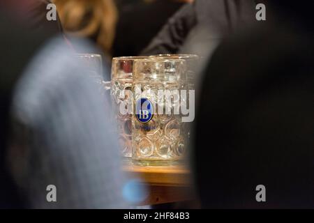 Bière, HB, Hofbräu, Munich Banque D'Images