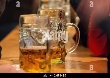 Bière, HB, Hofbräu, Munich Banque D'Images