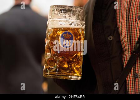 Bière, HB, Hofbräu, Munich Banque D'Images