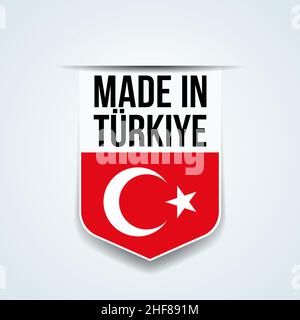 Illustration de la promotion de bannière fabriquée en Türkiye Illustration de Vecteur