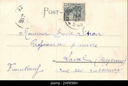 Schwabenhaus im Winter (AK 501 F Schuler 1905) R. Banque D'Images