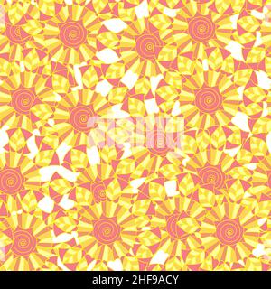 Motif vectoriel sans couture jaune-orange abstrait.Pour la conception de paquets, couvertures, imprimés textiles Illustration de Vecteur