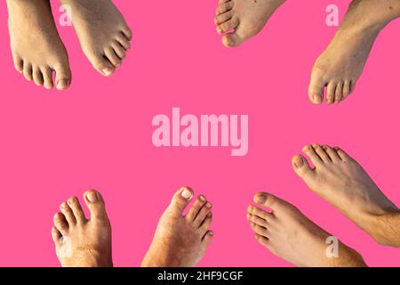 alimentation de la famille, du père, de la mère et des deux soleils Banque D'Images