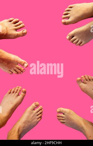 alimentation de la famille, du père, de la mère et des deux soleils Banque D'Images