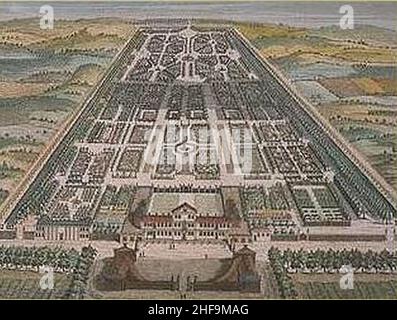 Schloss Herrenhausen 1800. Banque D'Images